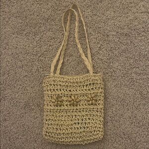 Mini Beige Woven Bag